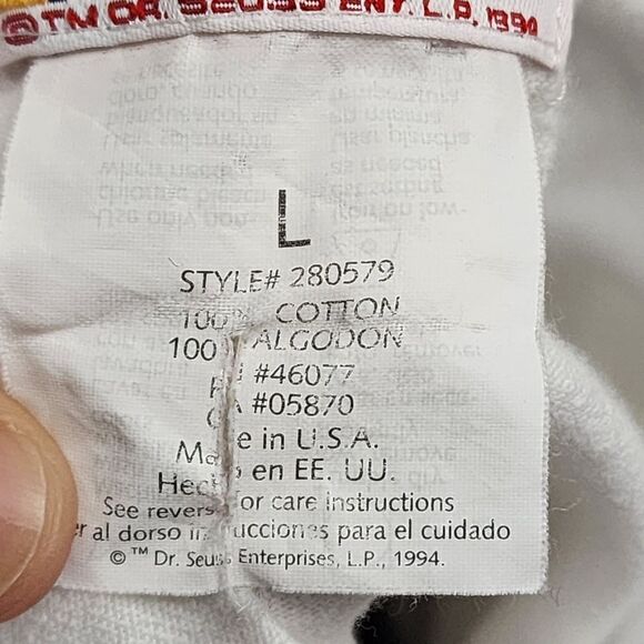 Girls Dr. Seuss Cat in the Hat Vintage 1994 Alphabet ABC Collared Dress Size 6-7 - Picture 11 of 11